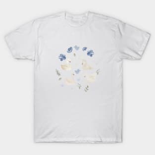 Swan Lake Floral Watercolor T-Shirt